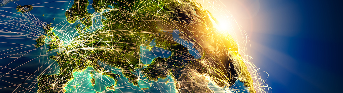 Connected world graphic