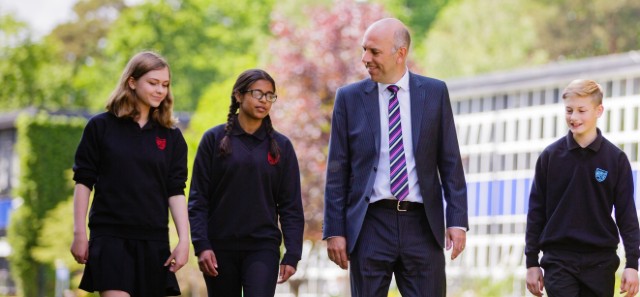 School teacher and pupil